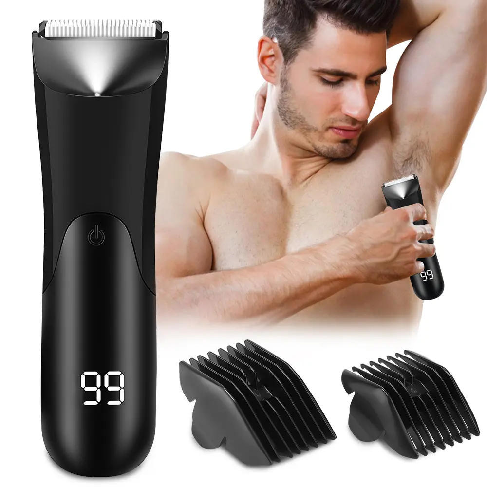 Male and female groin and body hair trimmer, Body hair trimming, Cordless Rechargeable Trimmer, men's electric hair clipper, ceramic blade shaver, used for underarm leg and chest hair shaver, father plot gift, Christmas gift