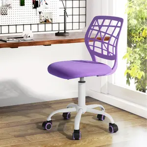 Homy Casa Carnation I Fashionable Home Computer Chair Student Desk Chair Dormitory Study  Liftable Swivel  Office Vanity Cute Ergonomic Chair Bbreathable Upholstery