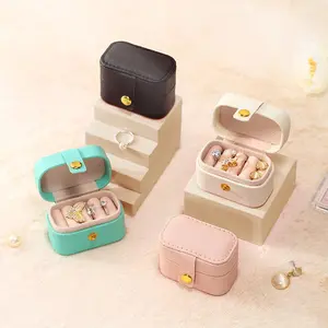 Jewelry Storage Box, 1 Count Mini Cute Creative Jewelry Ring Earring Organizer, Jewelry Storage Box for Home Bedroom Dormitory Office Divided Compartments