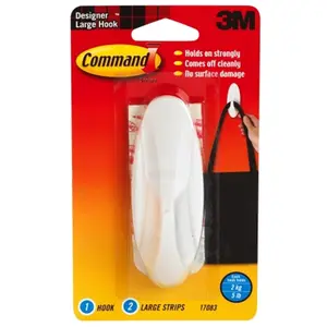 3M 17083 Large White Plastic Command Designer Hook