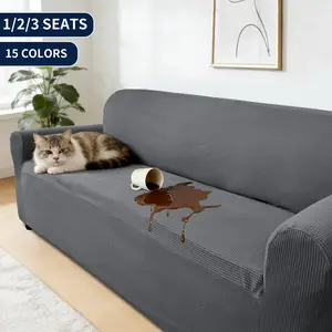 Easy-Going 100% Waterproof Couch Cover for 1/2/3 Seats, Elastic Stretch Anti-Slip Jacquard Leakproof Slipcover, 1 Count Washable Soft Furniture Protector for Kids, Pets, Livingroom, Homedecor, Sofa Cleaning