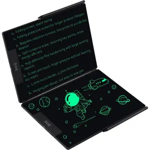14.3-Inch Foldable LCD Writing Tablet with Stylus, A4-Size LCD Screen, Reusable, Portable, Eye-Friendly Digital Notepad Devices for Electronics & Education Use