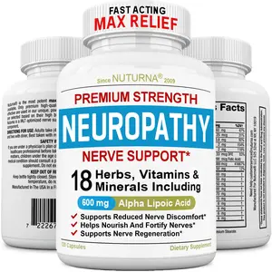 Neuropathy Support Nerve Supplement with 600 mg Pure Alpha Lipoic Acid - Maximum Strength Formula for Maximum Peripheral Relief Support - 120 Capsules Healthcare Dietary   springtok Edible Fitness White Vitamin Optimum