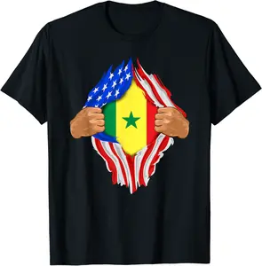 Senegalese Blood Inside Me | Senegal Flag Gift T-Shirt - Alizejaqua Shop 65B08FRXYL5B