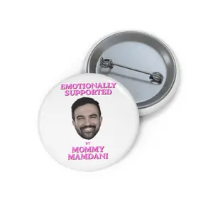emotionally supported by zohran mamdani | clothing pin