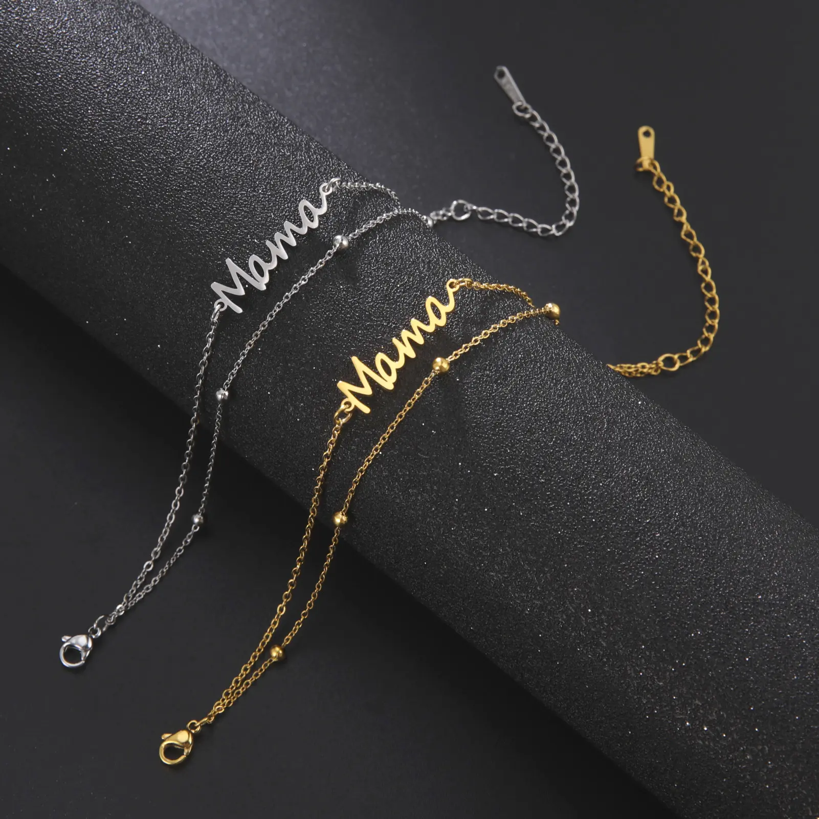 Mom letter double bracelet MAMA pendant multi-layer bead bracelet Mother's Day holiday gift anniversary gift birthday gift