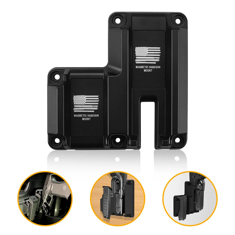 Adjustable Multi-Functional Gun Magnet Bracket - Quick Draw Magnetic Pistol Holster, Hidden Car Mount, Reliable Performance Concealed Storage Magnetic Holder for Personal Use Playground Accessory, Fallfreshness
