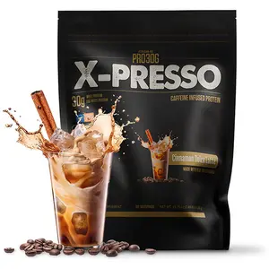 ATHLEAN-X PRO-30G X-Presso - Caffeinated Premium Protein Powder (Whey Isolate / Whey Concentrate / Egg Protein) - 30 Grams of Premium Protein Per Serving. Combines Energizing Caffeine and Muscle Building Protein for the Perfect Daily Drink Supplement Work