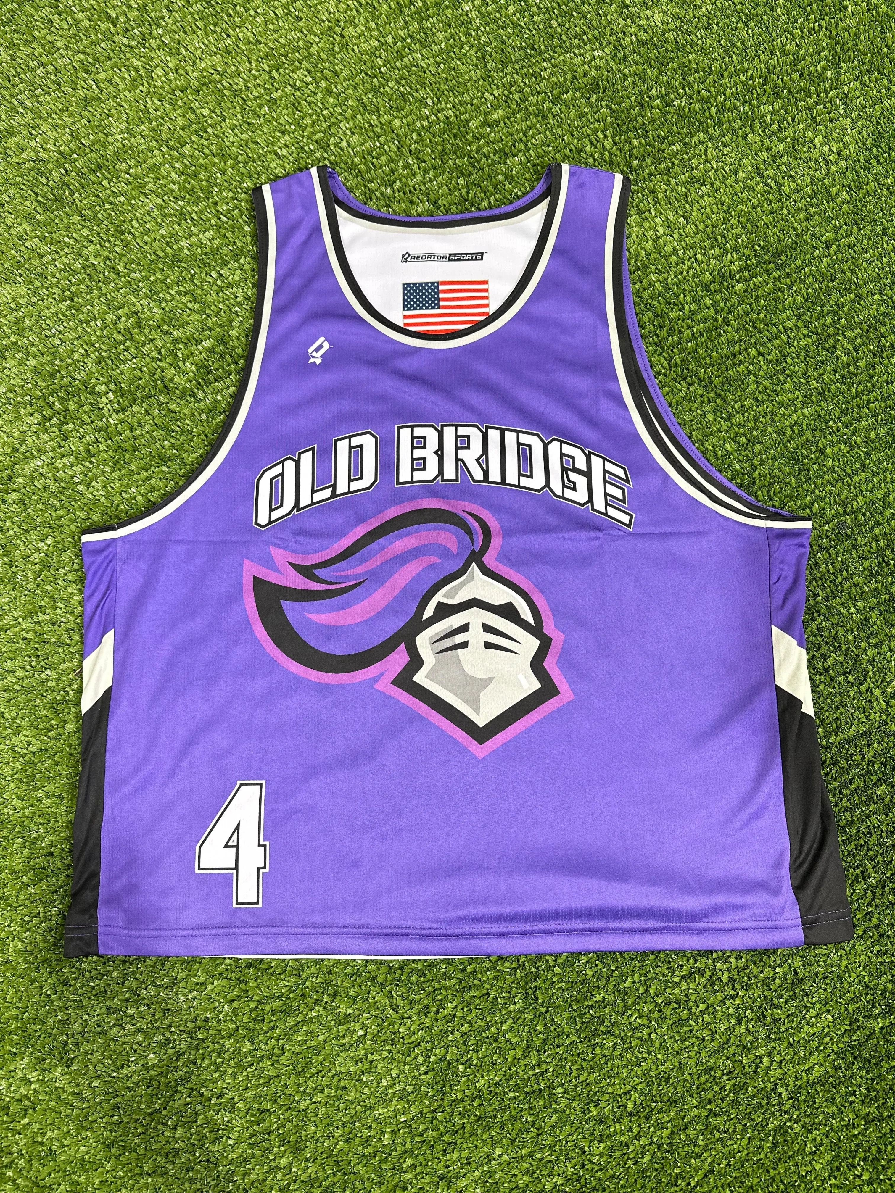 Custom Sports Jersey for Lacrosse Teams, Reversible Sleeveless Pinnie, Sublimated Moisture-Wicking Jersey Tops for Youth & Adults