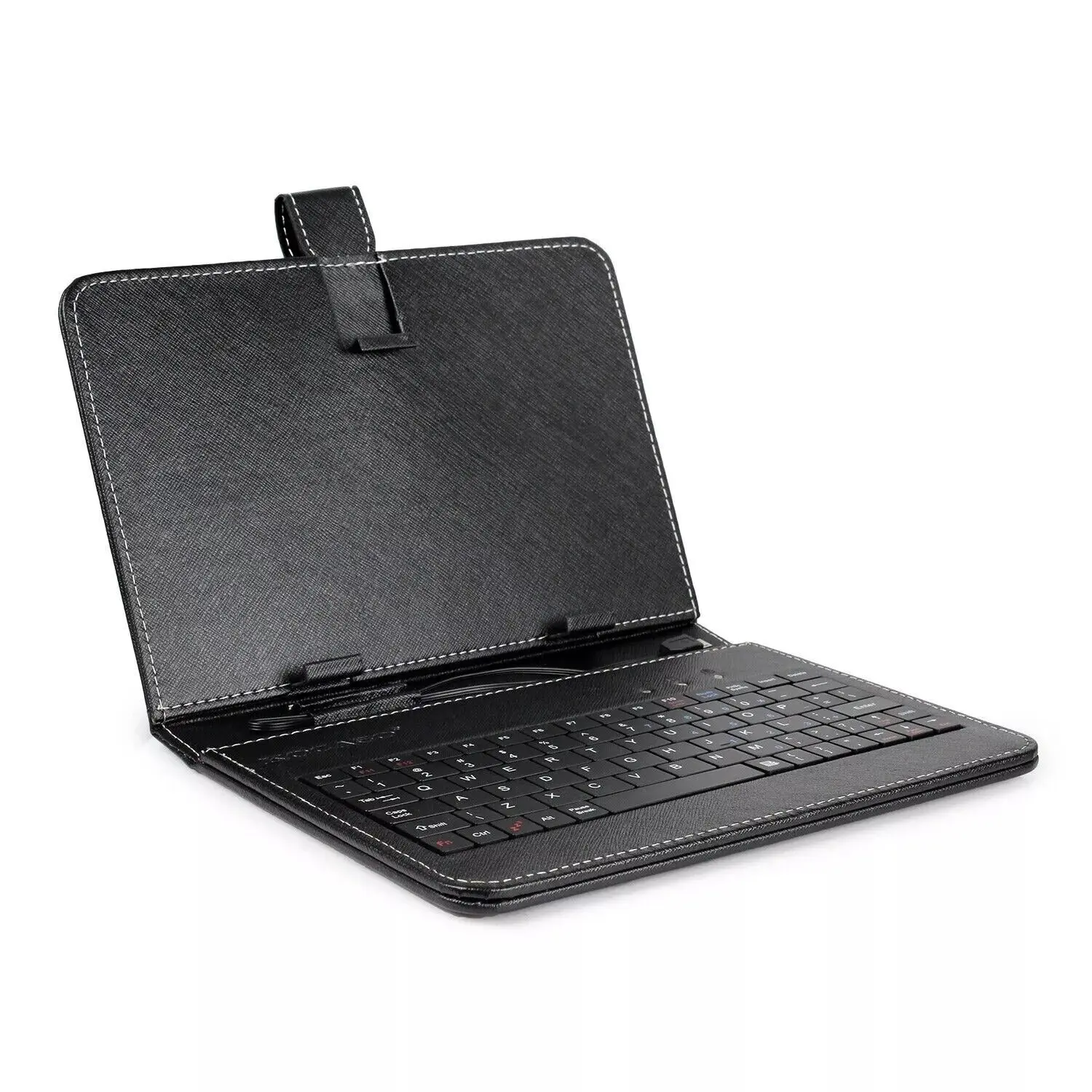 Universal Micro USB Keyboard PU Leather Tablet Case Cover Stand - Accessories for 7" 8" Tablets, Magnetic Close, Adjustable Stand, Single Unit, USB 2.0 Cable Compatibility, Comfortable Use