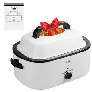 Sunvivi 20-Quart Electric  Roaster Oven with Viewing Lid, Turkey Roaster with Unique Defrost & Warm Function, Large Variable Temperature Roaster with Removable Pan & Rack
