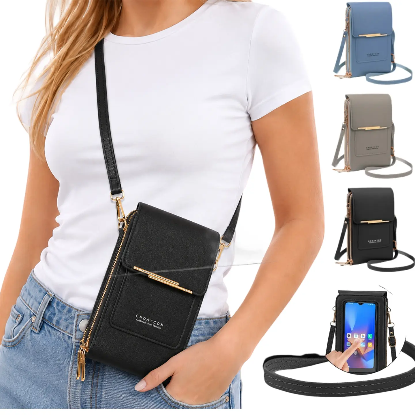 Women's Touch Screen Mobile Phone  Bag 2026 New Fashion Key Change Bag,Touchscreen without taking out the phone,Touchscreen sensitive,Waterproof, compact and easy to store,Fashionable style,birthday gift