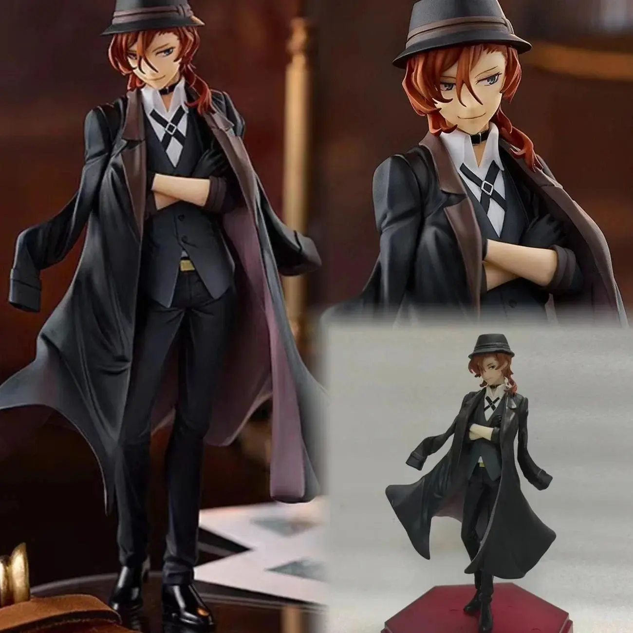 18cm Bungo Stray Dogs PVC Action Figure - Nakahara Chuuya & Dazai Osamu Collectible Model Toy for 12 Years Above, Video Games & Science Themed House Decoration, Children Development Kid Gift, Comics