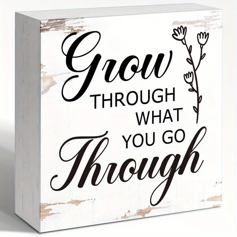 Bible Verse Wood Box Sign Wall Decor, Trust Me God Wood Block Sign Wall Decorate, Christian Quote Decoration For Home Office Desk Tabletop Shelf 5x5 inch, Indoor Home Decoration, Room Decor, Decor Signs, Home Decor Products