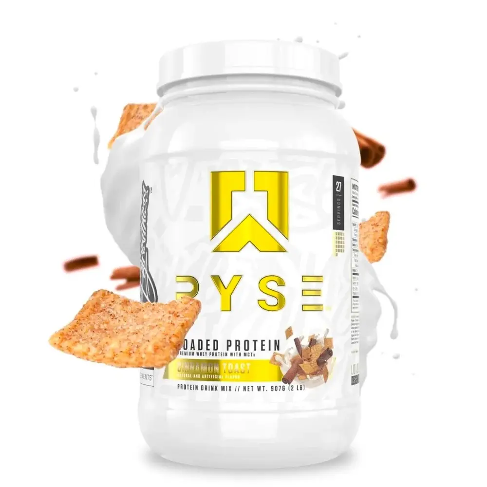 RYSE Loaded Protein Powder - Cinnamon Toast Flavor, High Whey Protein Isolate Blend, Single Item Fitness Nutrition Supplement (Check Product Label for Full Sweetener Details)