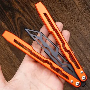 Aluminum Alloy Handle Trainer Orange Hand Swinging Fancy Toy for Novice Practice Durable Lightweight Ideal Beginner Tool