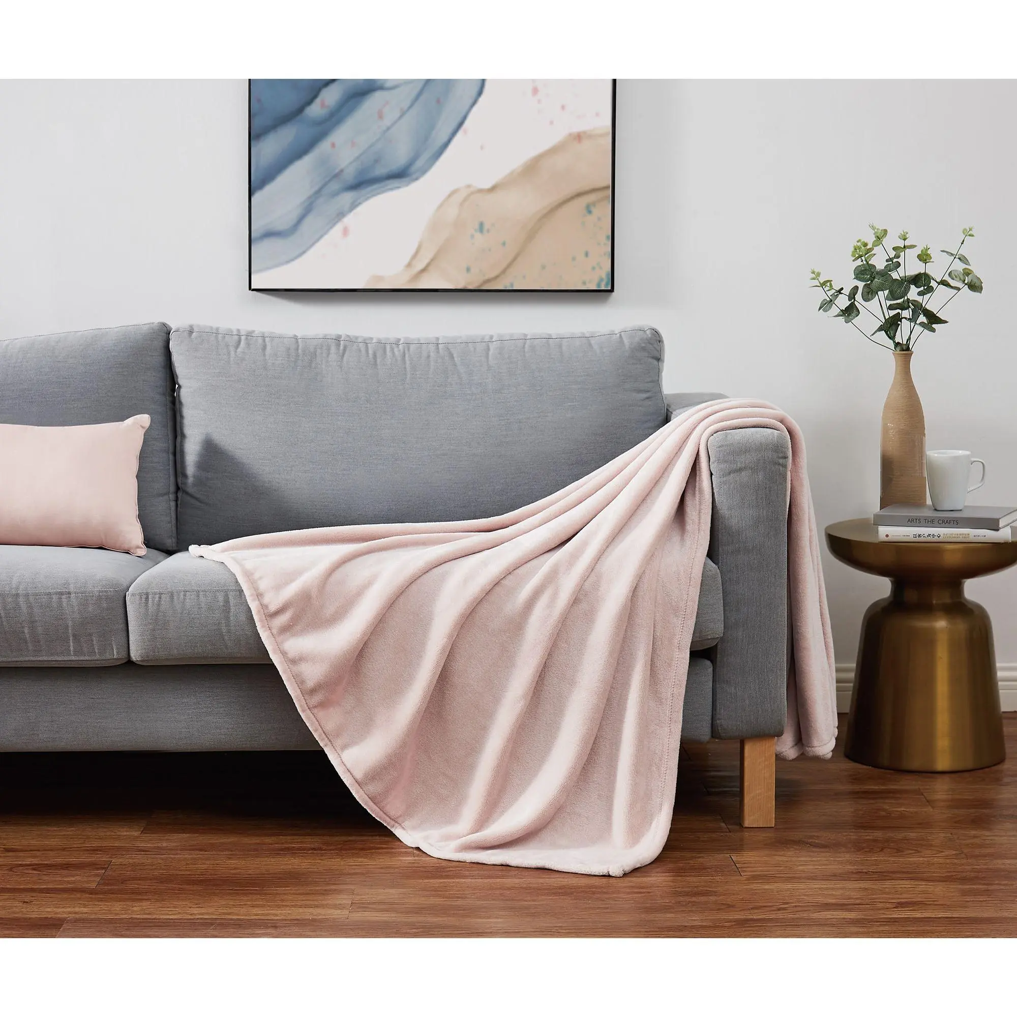 Cannon Solid Plush 60x80 Throw