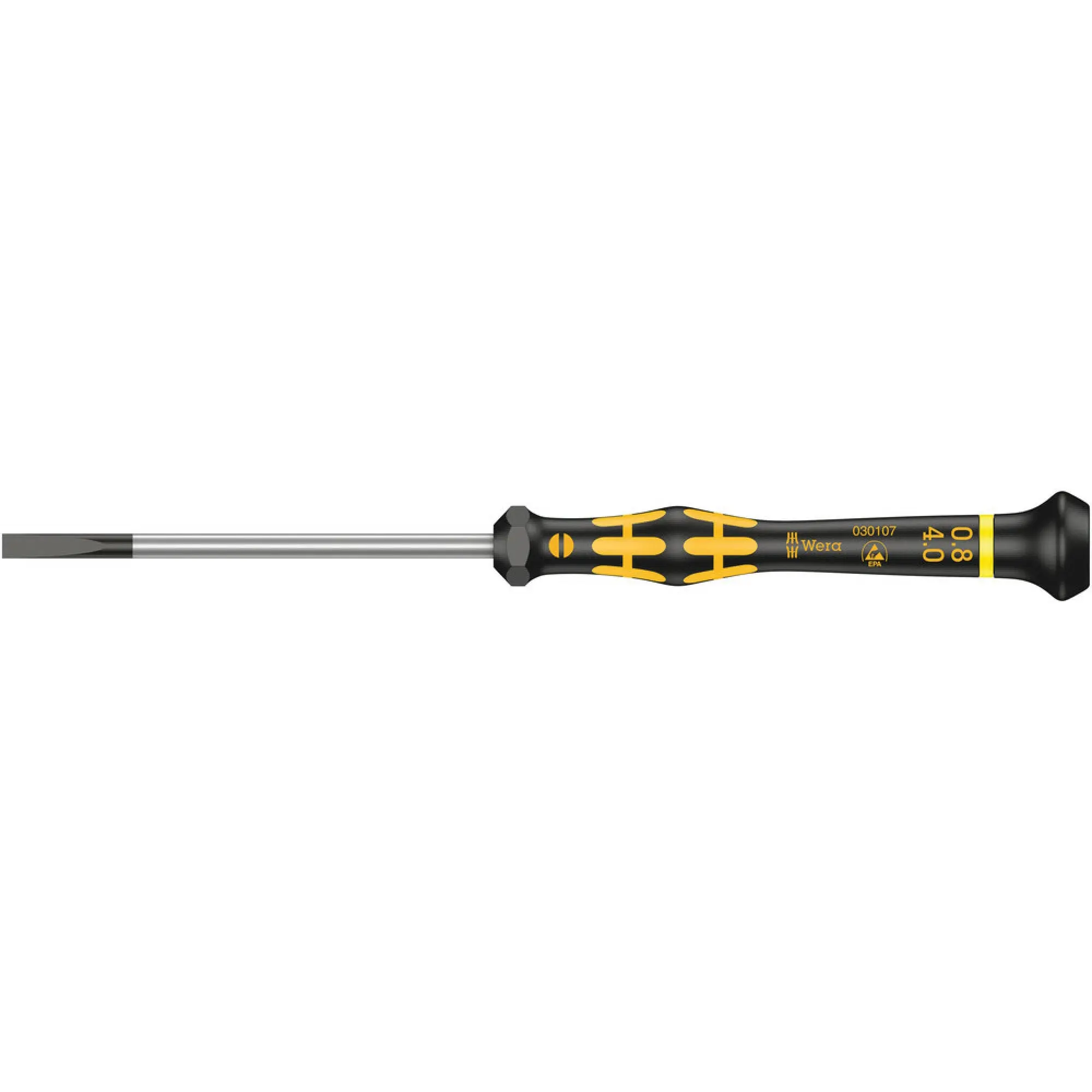 Wera 1578 A ESD Kraftform Micro screwdriver for slotted screws, 0.40 x 2 x 60 mm
