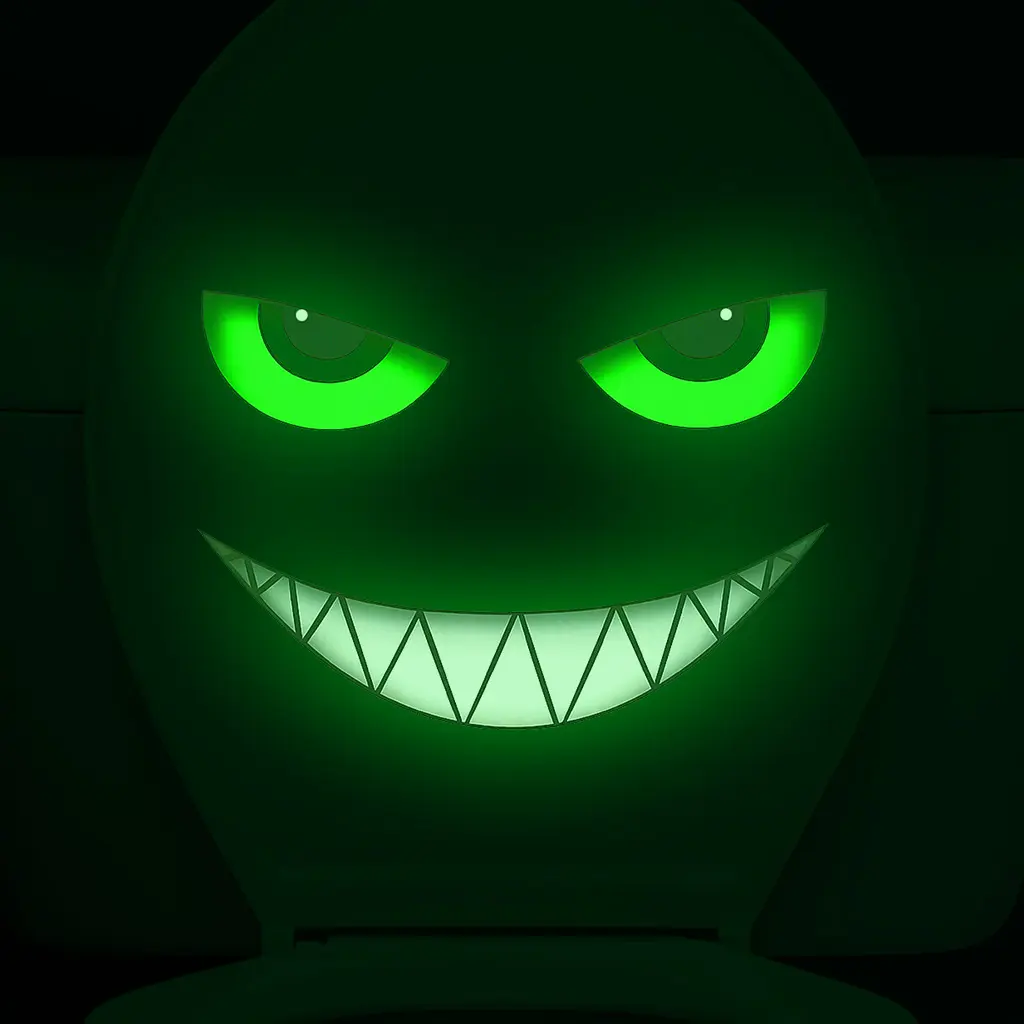 1PC evil grinning smile, luminous Glow in the Dark Decorative Wall Sticker, suitable for home decoration, outdoor decoration, glass decoration, etc., to add fun to life Self-adhesive removable sticker, Decorative Decal