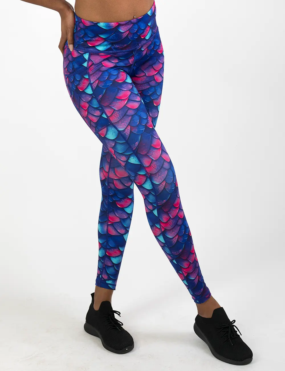 CVG Women's Cosmic Dragon Patterned Fitted Leggings - Sweat Proof Activewear for Fitness, Gym Training Bottoms