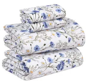 Ruvanti 100% Cotton Percale Sheet Set – Ultra Soft Hotel-Quality Bedding with Deep Pockets, Breathable, Elegant Design, Soft Touch, OEKO-TEX Certified Bedsheet Sets
