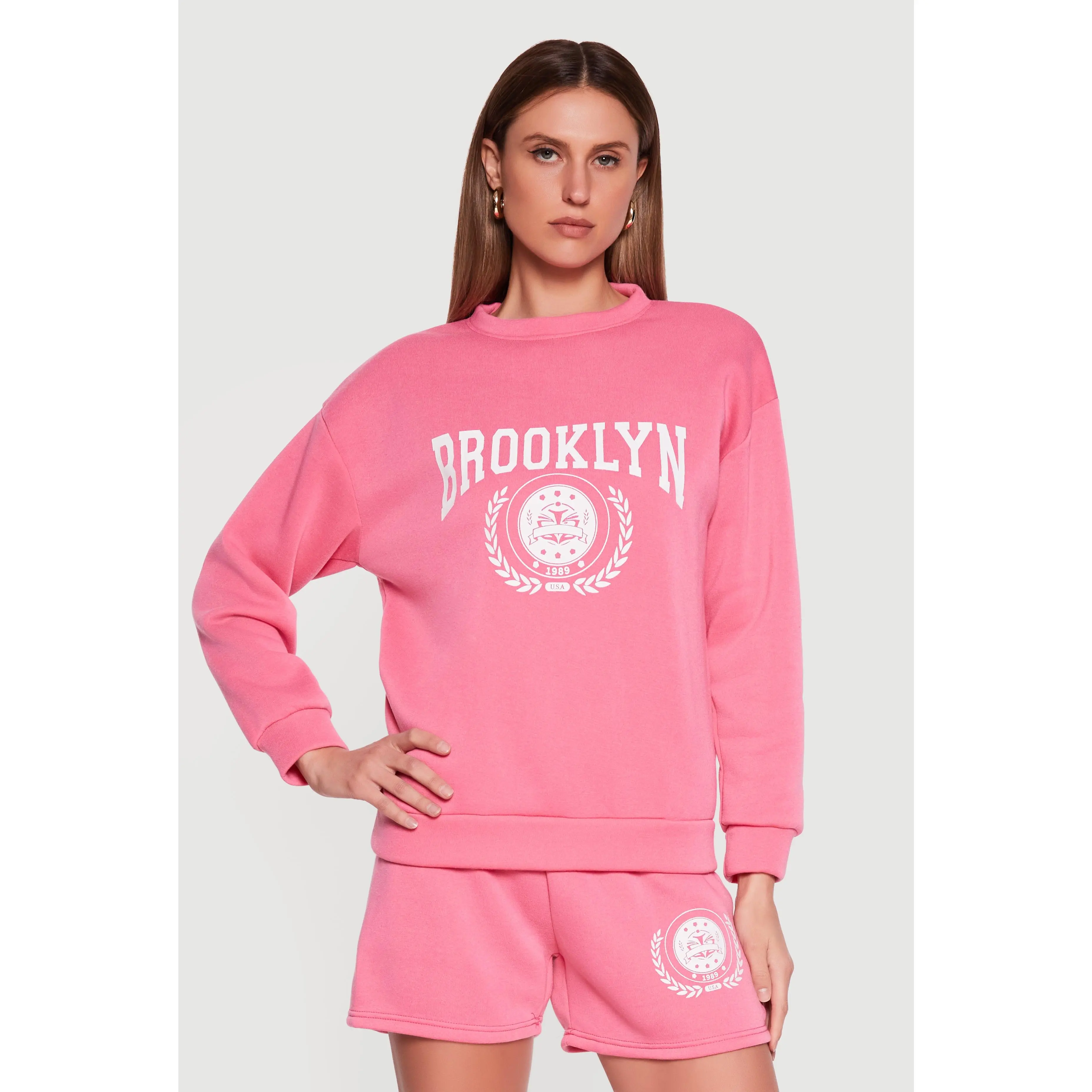 Brooklyn 1989 USA Graphic Crew Neck Sweatshirt