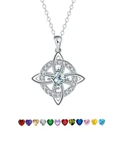 Witches Knot Cubic Zirconia Necklace Hecate Goddess of Witches with Celtic Knot Design Goddess Jewelry Collar Copper with Artificial Gemstone, Fashionable Jewelry, Gift for Women