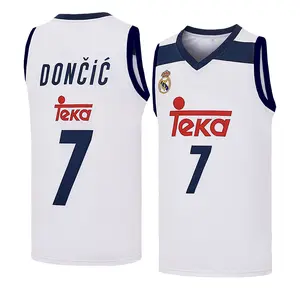 Men's #7 Doncic All-Star Basketball Jersey,Letter Embroidered Training Match Vest,Fan Gift for Game Day