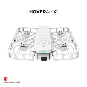 HOVERAir X1 Pocket-Sized Self-Flying Camera - White, 5 Pre-Programmed Flights, Precision & Stability, Reddot Winner 2023, 125g, Palm Takeoff, Foldable Design, 12-Month Warranty - Fpv Drone