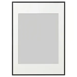 Frame, black, 19 ¾x27 ½ "Picture frames, poster frames, wall-mountable horizontally or vertically - slide-in frame strips, scratch-resistant wall gallery frames.
