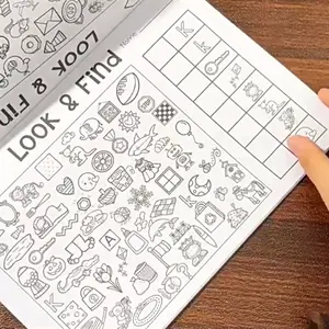 32-Page themed picture book, Coloring book, zoo, ocean, transportation, fruits and vegetables, pets, 'visual search' and 'color scheme' to develop color cognition, observation and hand-drawing skills. Suitable for Children's Day/Ramadan