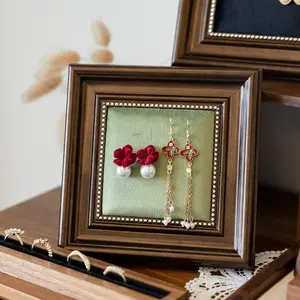 Jewelry display stand set photo frame jewelry retro jewelry stall counter display props earrings ring seat