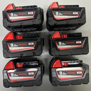 2/4/6 9000mAh 18V Replacement Battery for milwaukee battery M-18 Battery Pack Compatible with milwaukee battery  Lithium Battery  Cordless Tools