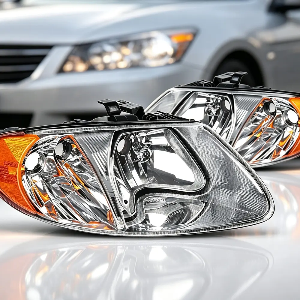 TopAutoGear Halogen Headlight Assembly Compatible with 2001-2007 Dodge Grand Caravan & Chrysler Town and Country, Replacement Headlamp for Base Model Only, Driver & Passenger Side Automotive Head Light Assembly