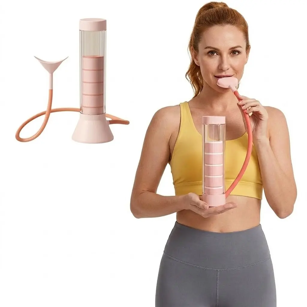 Breathing Lung Trainer - Portable Dumbbell-Shaped Workout Equipment with Adjustable Resistance for Core, Pelvic Floor & Facial Toning for Home & Gym, Breathing Trainer, Functional Training Workout, Unisex, Pelvic Floor Exercise, Core Toning, Compact Form,