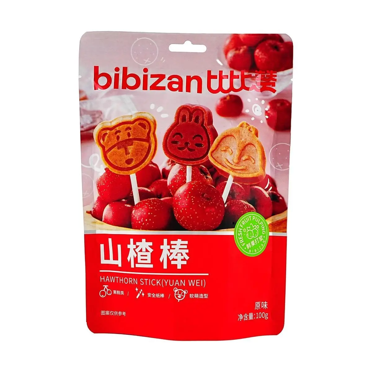BiBiZan Bear Hawthorn Sticks Original Flavor 100g - No Additives, Sweet & Sour Delicacy BiBiZan Bear Hawthorn Sticks Original Flavor 100g - No Additives, Sweet & Sour Delicacy