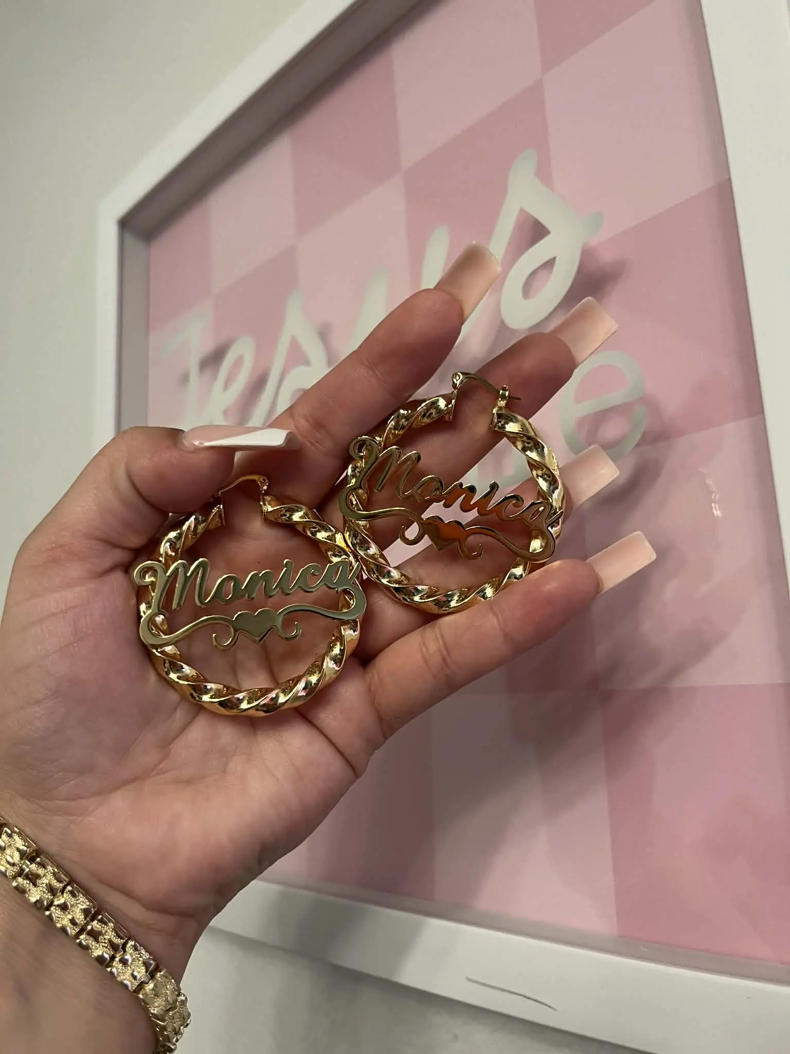 Personalized Custom Name Hoops