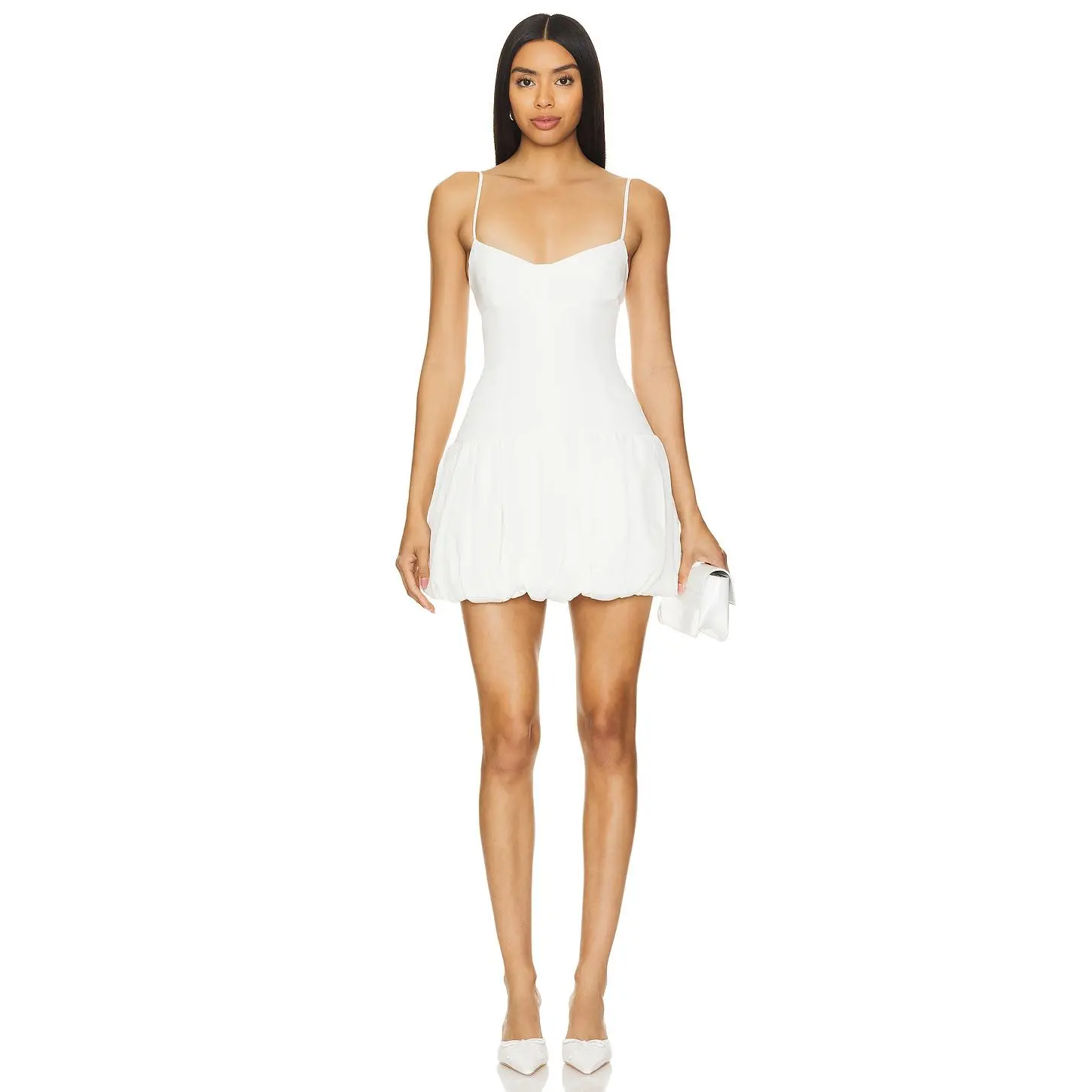 Shona Joy Vento Bustier Bubble Mini Dress in Ivory