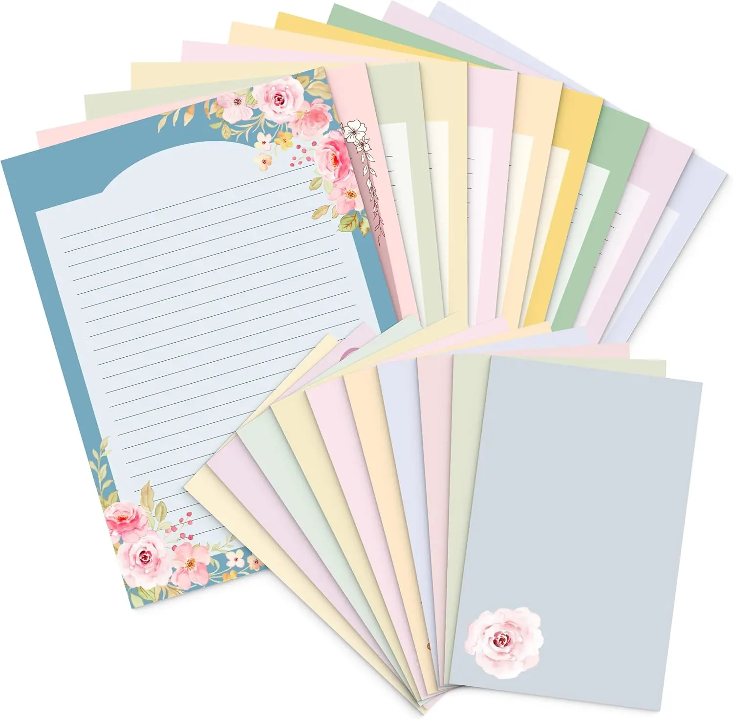 Stationery Writing Paper with Envelopes, 60 Letter Writing Paper with 30 Envelopes, Cute Stationary Set for Writing Letters, Letter Set adhd office accessories