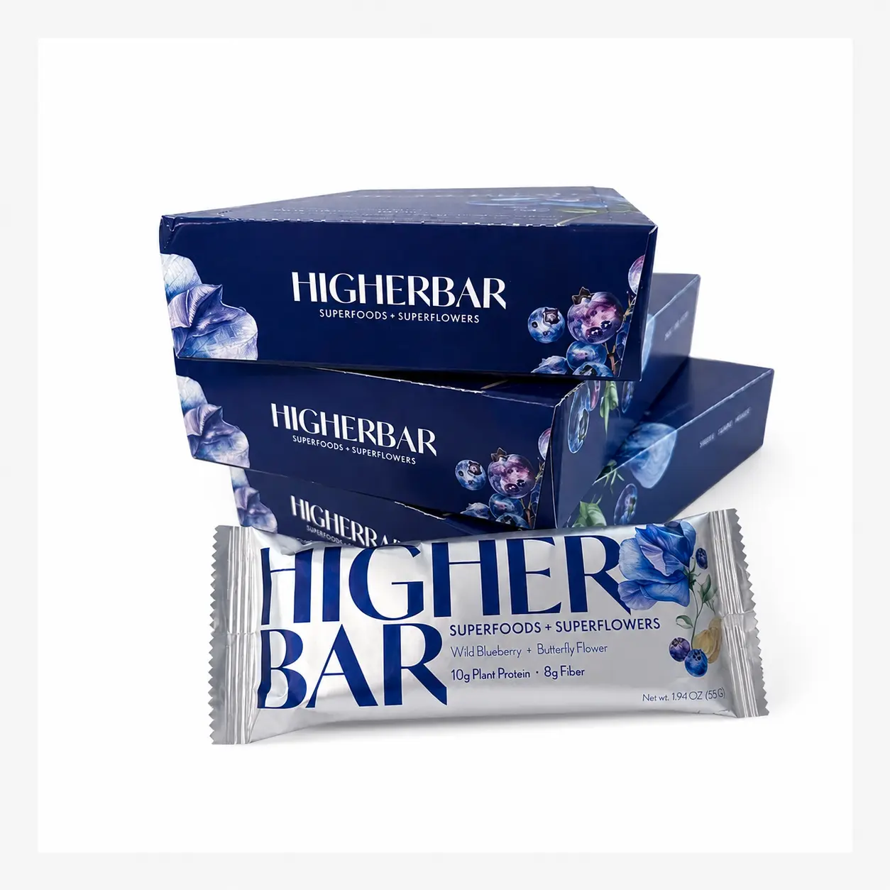 HIGHERBAR | The World's First Superflower Plant Protein Bar (Box of 8 Bars)