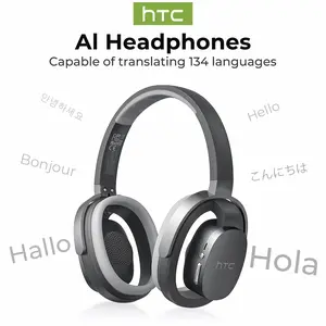 HTC HP07 AI Translating Headphones - 134 Language Real Time Translation Ultra Breathable Open Ear Design 30 Hour Battery HD Calls Sport Level Waterproof Lightweight Comfortable