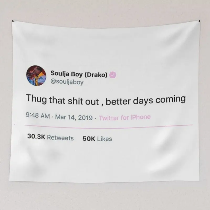 Tapestry Viral Social Media Quote Tapestry, Trendy Text Art for Bedroom, Living Room, Dorm - Soft Polyester Velvet Fabric, Easy Hang, Ideal Valentine'S Gift