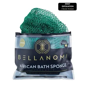 Bellanomi Classic African Exfoliating Net Sponge, Classic Texture Ethically Sourced from Nigeria Body Scrubber