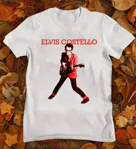 Elvis Costello T-shirt 1980s retro T Shirt S-345XL Short Sleeve