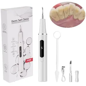 Tartar Remover, Teeth Cleaner, Plaque Remover  9-million-vibration electric tartar cleaner with multiple modes to remove plaque and stains; waterproof, rechargeable teeth cleaning kit