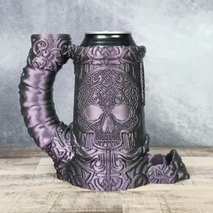 Warlock Dice Tower Mug Can Koozie - Table Top Gaming Cup for 12 oz Cans - DND Gaming Accessory Reusable