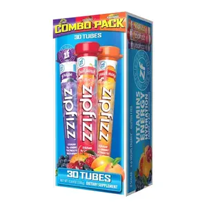 Zipfizz Multi-Vitamin Energy Hydration Drink Mix, Sugar Free, Gluten Free Powder, Variety Pack, 30 Tubes Beverage Sport Mixed energy drink