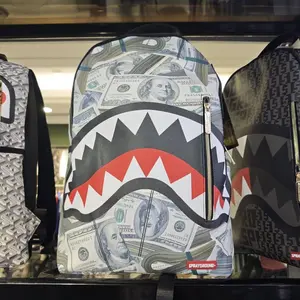 SG Shark New Trendy Brand Backpack Fashion Double Shoulder Bag Trendy Large Capacity Casual Unisex Travel School Bag Unisex Shark Mouth Backpack Unisex Shark Mouth Backpack Photography Equipment Bag Camera Double Shoulder Bag Best Gift Large Capacity Lapt