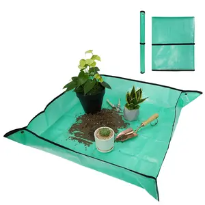 Bamworld Plant & Repotting Mat - Waterproof Oxford Cloth Table/Floor Pad, Foldable Roll Garden Accessories, Soil Protection, Multi-Size Square/Rectangle for Indoor & Garden Use, Easy Clean
