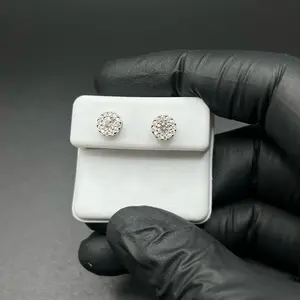 VVS moissanite 925 silver screwback earrings